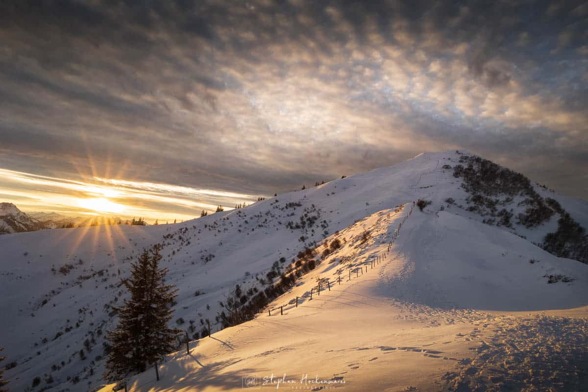 Sonnenutergang am Riedberger Horn