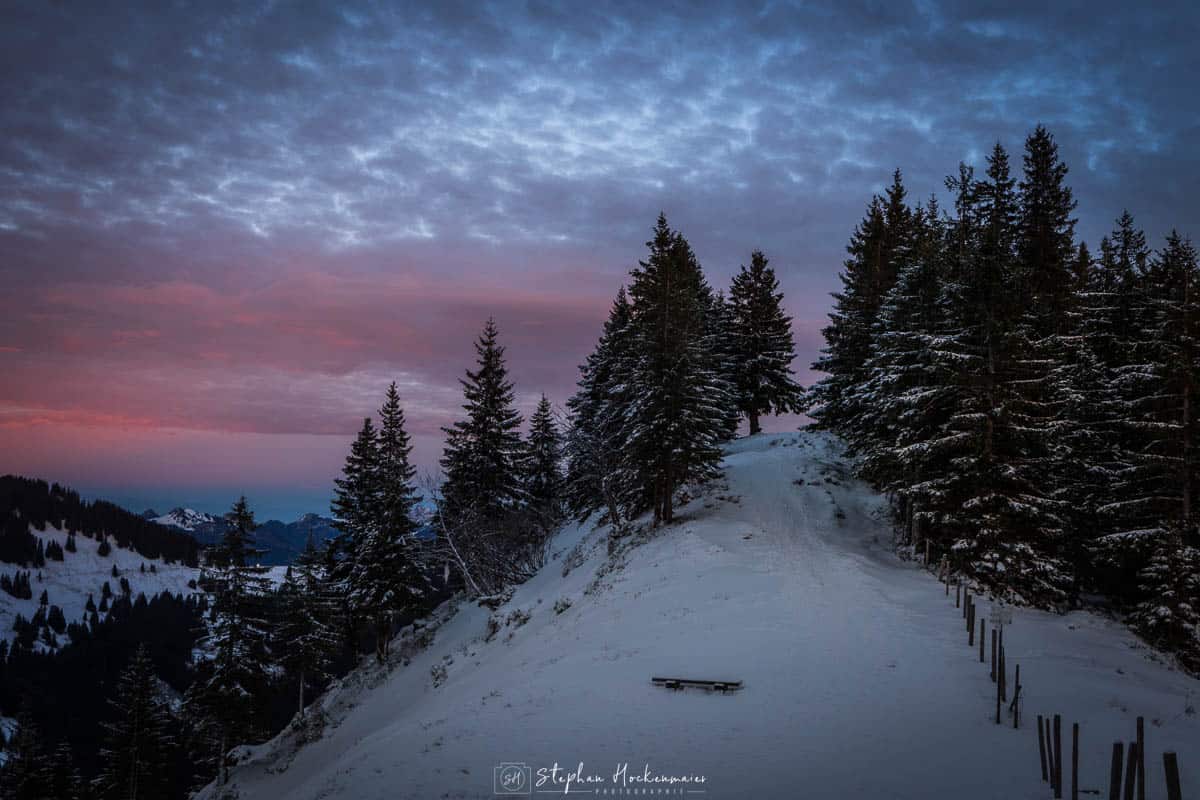 Abendstimmung am Bergkamm des Riedberger Horn