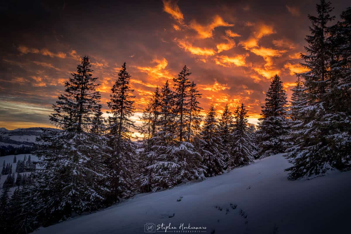 Der Himmel brennt in den Allgäuer Alpen