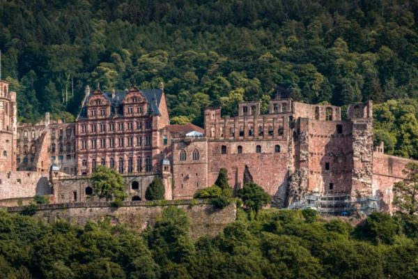 Das Schloss (Schlossruine) in Heidelberg, Baden Württemberg, De