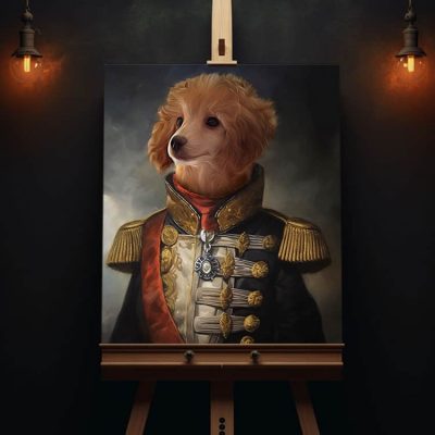 hund_portrait_pudel_in_admiral_2_renaissance_mittelalter_kleidung_gemälde